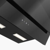 Наклонная вытяжка TEMPER 60 BK, черный